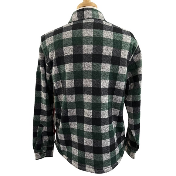 NWT Men’s Canada Weather Gear Snap Front Sherpa Lined Shacket Jacket Green Gray - Picture 6 of 9